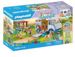 PLAYMOBIL HORSES OF WATERFALL - VAN POUR CHEVAL ET PONEYS AVEC ENCLOS #71493